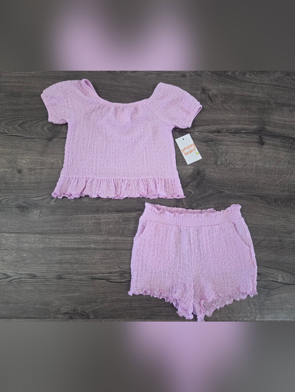 Girls Jumping Beans Lilac Textured Two-Piece Set Size 3t NWT